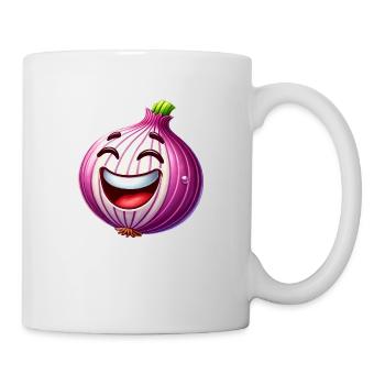 Dessin animé rieur oignon - Mug blanc - blanc - Droite