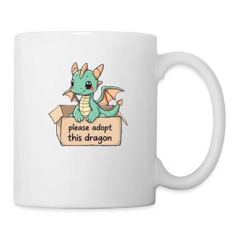 Un dragon mignon veut être pris - Mug blanc - blanc - Droite