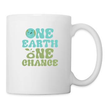 One Earth One Chance Earth Day Environmental Plane - Mug - white - Right