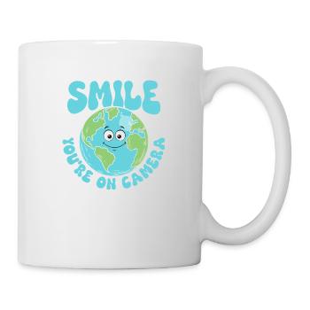 Smile You're On Camera Earth Day Environmental Pla - Mug - white - Right