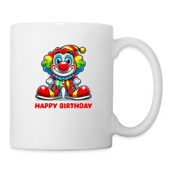 Clown Dessin animé Joyeux anniversaire - Mug blanc - blanc - Droite