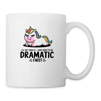 Dramatisches Einhorn - Tasse - Weiß - Rechts