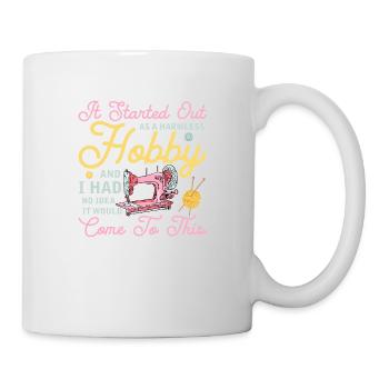 It Started Out As A Harmless Hobby Quilter Quiltin - Mug - white - Right