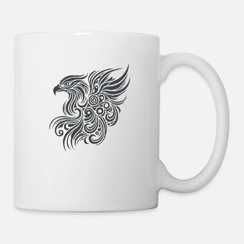 adler tribal - Tasse - Weiß