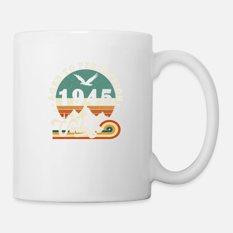 Aged to perfection 1945 Retro -Edition 2025. - Mug blanc - blanc