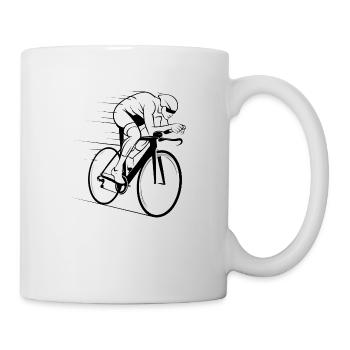 Radfahrer - Tasse - Weiß - Rechts