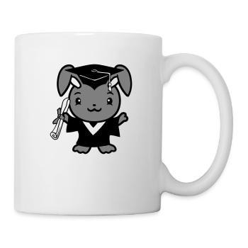 Hase College Schule Abschluss Abitur Zeugnis Süß - Tasse - Weiß - Rechts
