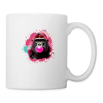 Gorille,graffiti,illustration,chewing-gum,bulle - Mug blanc - blanc - Droite