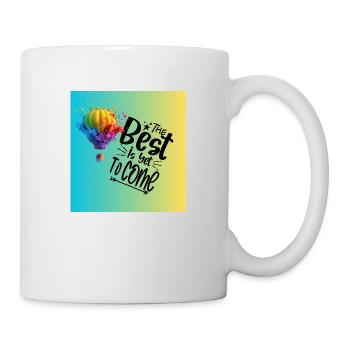LE MEILLEUR AVEC UN BALLON - Mug blanc - blanc - Droite