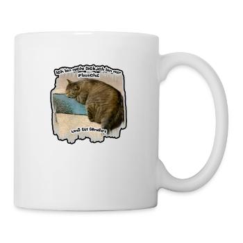 Dicke Katze - Tasse - Weiß - Rechts