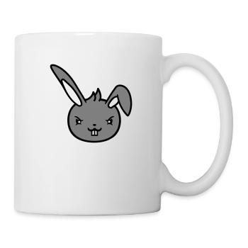 Hase Böser Blick Frech Cool Entschlossen Lustig - Tasse - Weiß - Rechts