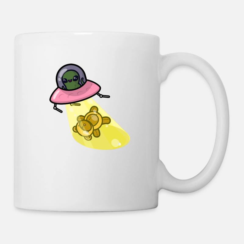 Teddy kidnapped by UFO Uap - Mug - white