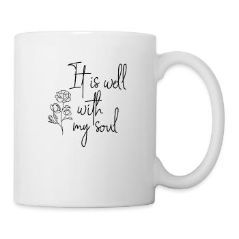 Quand la paix avec Dieu... - Mug blanc - blanc - Droite