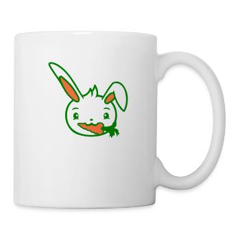 bunny carrot carrot mouth eat hunger delicious vegetables - Mug - white - Right