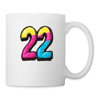 22 Number Colorful - Mug - white - Right
