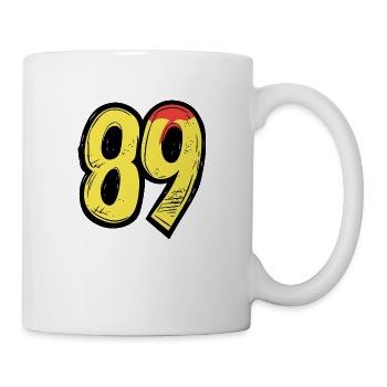 89 Zahl Bunt - Tasse - Weiß - Rechts