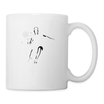 Padel player front white - Mug - white - Right