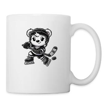 Joueur de hockey sur glace Polar Bear Chibi - Mug blanc - blanc - Droite