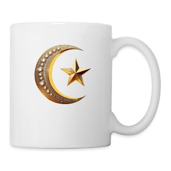 Islam Symbol Gold mit Diamant - Tasse - Weiß - Rechts
