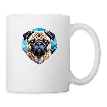 Pug Face Geometry Art - Mug - white - Right