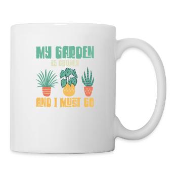 Mon jardin m’appelle et je dois aller à la botanique - Mug blanc - blanc - Droite