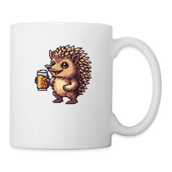 Igel Pixel Bier - Tasse - Weiß - Rechts