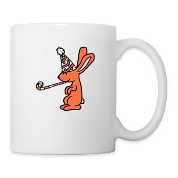 Lapin Anniversaire Années Vieux Cadeau Serviette Chapeau de fête - Mug blanc - blanc - Droite