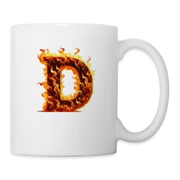 d buchstabe feuer - Tasse - Weiß - Rechts