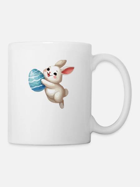 hase kaninchen osterhase - Kop/krus - hvid