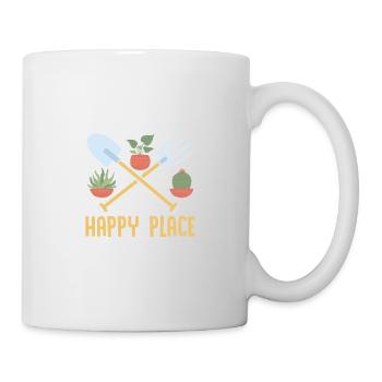 Le jardin est mon lieu de bonheur Jardinage botanique - Mug blanc - blanc - Droite