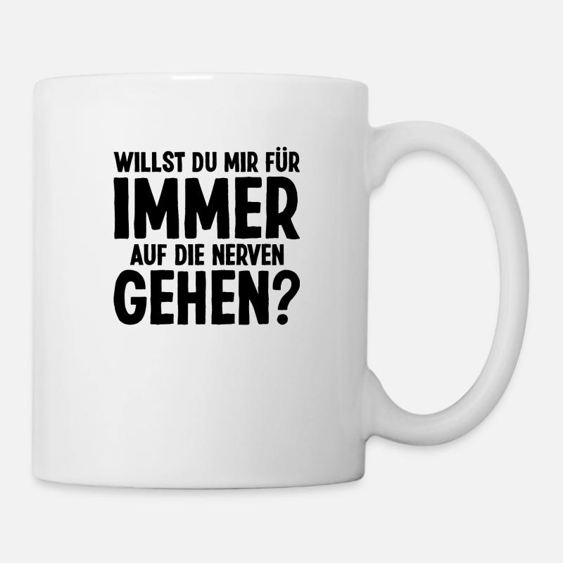 Heiratsantrag Willst du mich Heiraten Verloben - Tasse - Weiß
