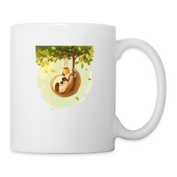Faultier - Tasse - Weiß - Rechts