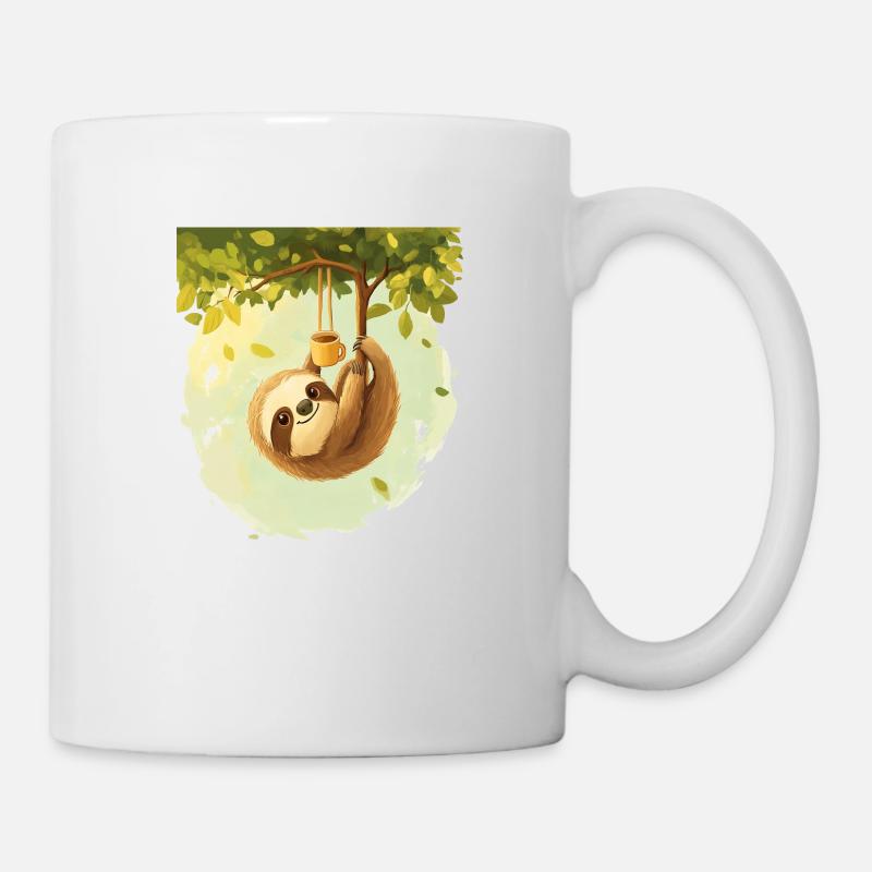 Faultier - Tasse - Weiß