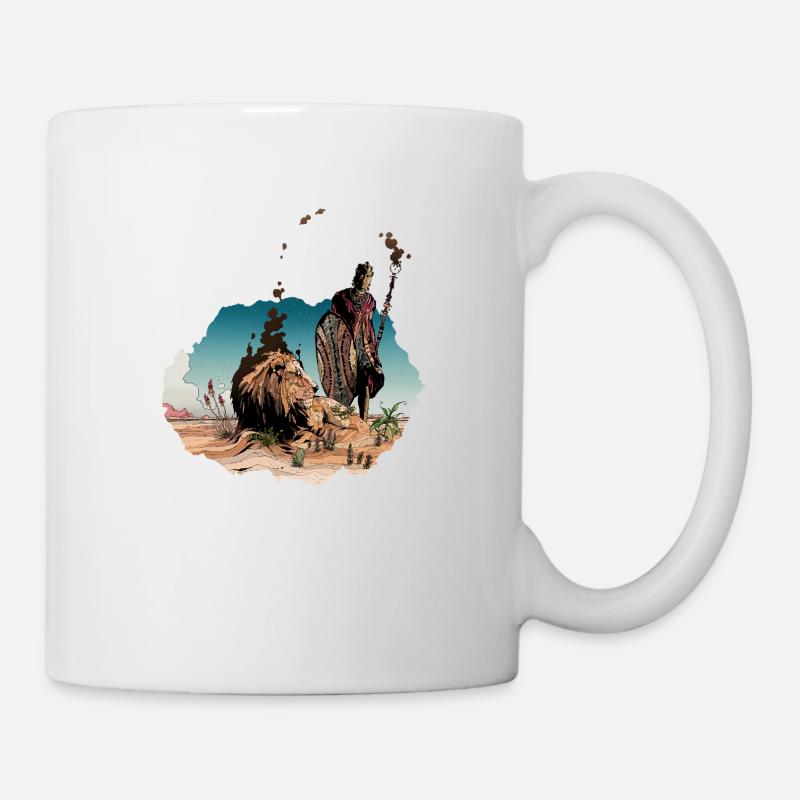 Le Sorcier et le Lion - Mug blanc - blanc