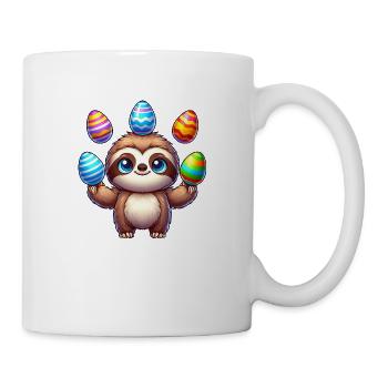 Easter Sloth Easter Egg Juggler Colorful Eggs - Mug - white - Right