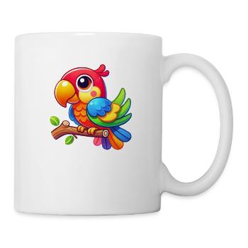 Bande dessinée Perroquet - Mug blanc - blanc - Droite