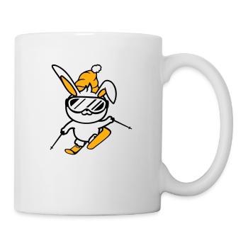 Bunny Ski Goggles Ski Bunny Skiing Ski Goggles Cap - Mug - white - Right