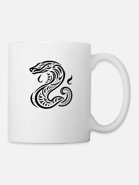 Stammes-Schlange - Tasse - Weiß