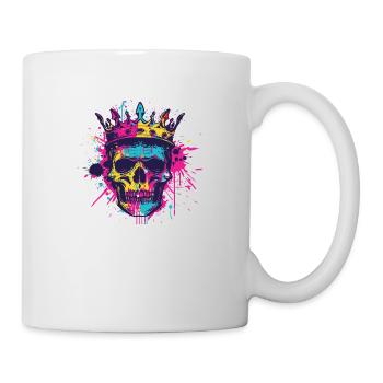 Couronne de crâne de roi - Mug blanc - blanc - Droite