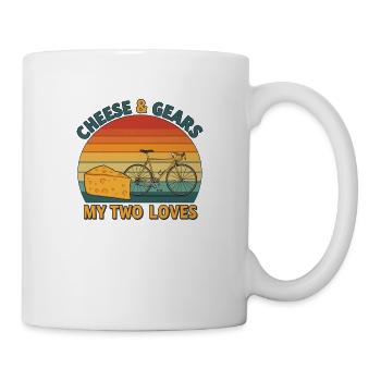 Cheese & Gears : Mes deux amours ! - Mug blanc - blanc - Droite