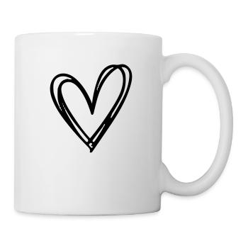 Herz - Tasse - Weiß - Rechts