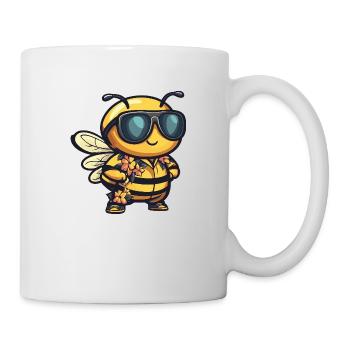 Biene Lustig Sommer - Tasse - Weiß - Rechts