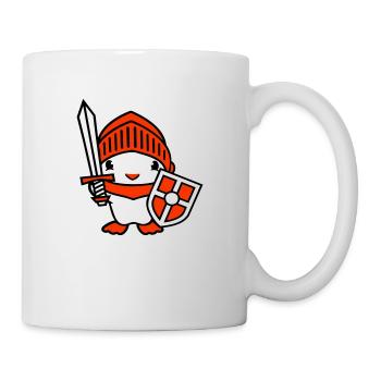 Duck Knight Armor Sword Shield Helmet Fighter - Mug - white - Right