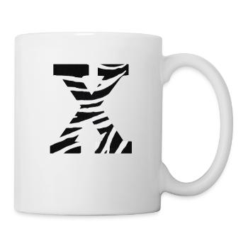 Buchstabe x Zebra - Tasse - Weiß - Rechts