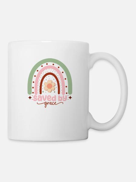 Gerettet durch Gnade - Tasse - Weiß