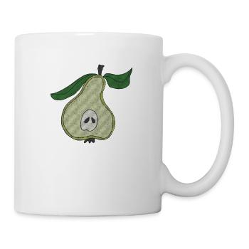Pear-half fabric fabric - Mug - white - Right