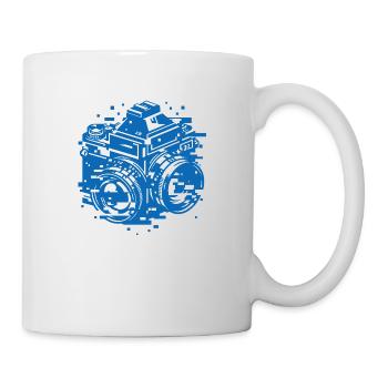 Binäre Glitch-Kamera - Retro Digitalfotografie A - Tasse - Weiß - Rechts