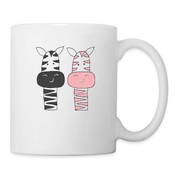 zebra mr and mrs - Mug - white - Right