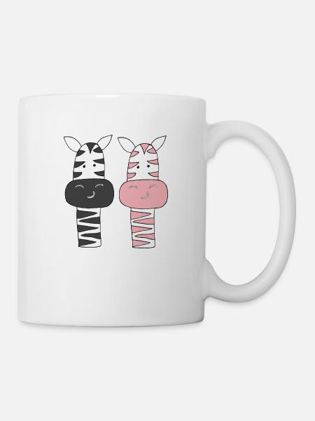 zebra mr und mrs - Tasse - Weiß