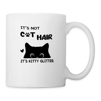 its cat hair its kitty glitter - Mug - white - Right